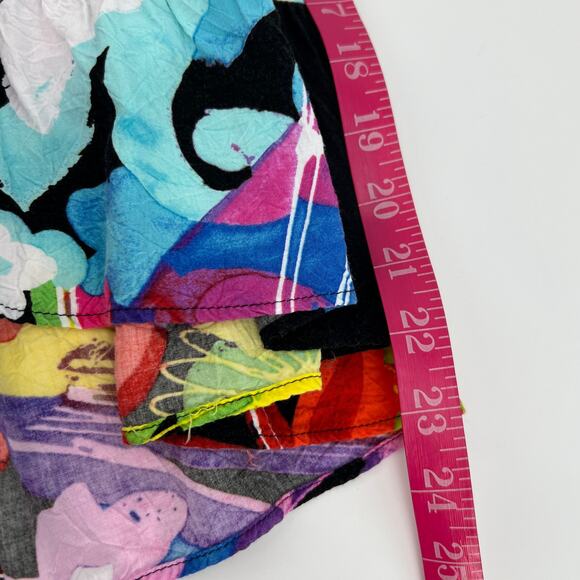 Jams World Caviar Halter Top Large Tiered Babydoll Empire Artsy Print Hawaii USA - Picture 8 of 8